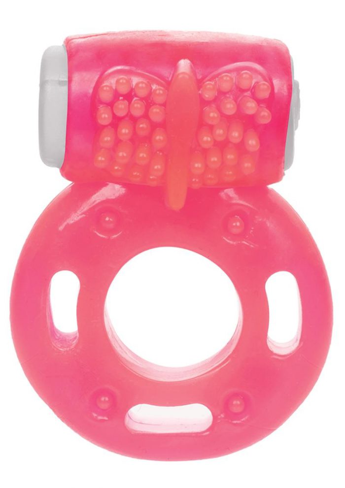 Foil Pack Vibrating Cock Ring - Pink