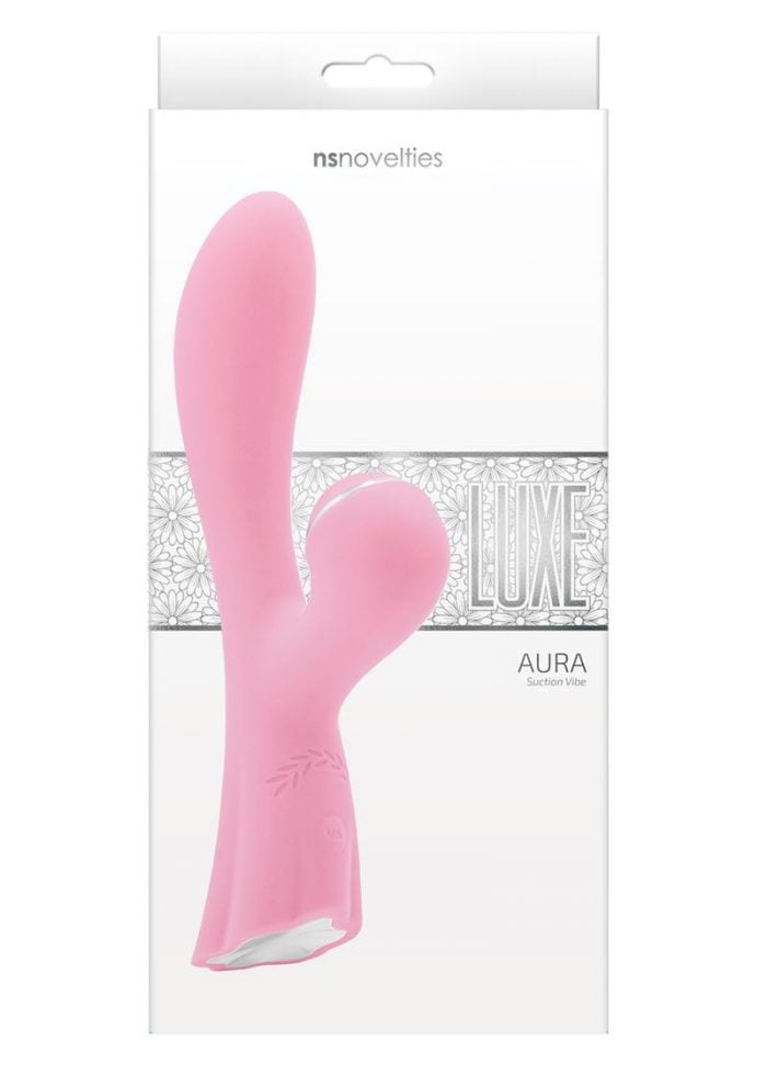 Luxe Aura Rechargeable Silicone Clitoral Stimulator - Pink