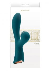 Luxe Aura Rechargeable Silicone Clitoral Stimulator - Teal