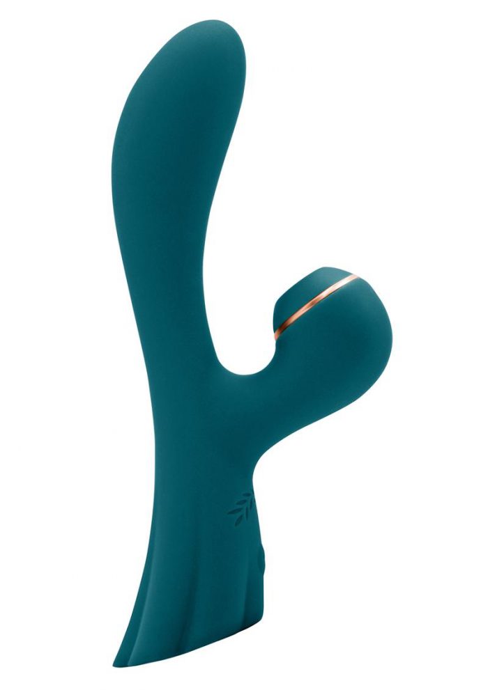 Luxe Aura Rechargeable Silicone Clitoral Stimulator - Teal
