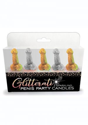 Glitterati Party Candles (5 Pack) - Gold/Silver