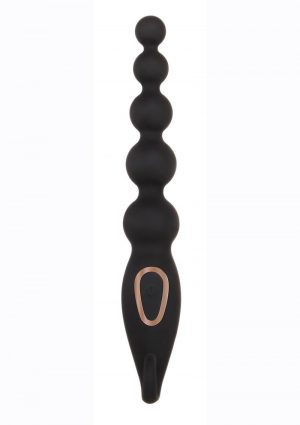 Adam andamp; Eve Rechargeable Silicone Vibrating Anal Bead Stick - Black