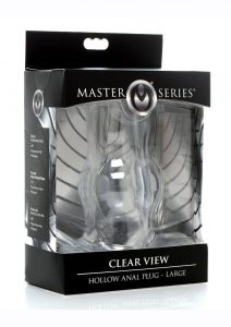 Master Series Clear View Hollow Anal Plug - Large