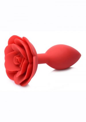 Master Series Booty Bloom Silicone Rose Anal Plug - Large - Red