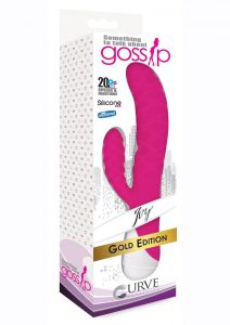 Gossip 20x Wavy Silicone Rabbit Vibrator - Pink