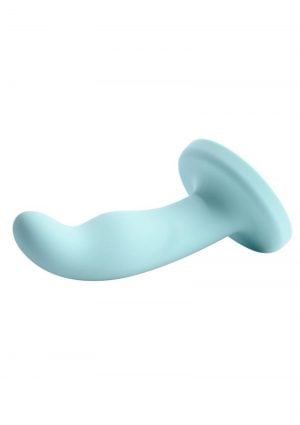 Ryplie Silicone Curved Dildo with Suction Cup 6in - Blue