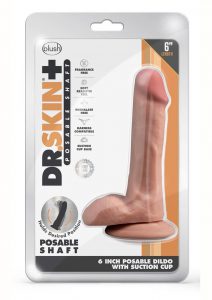 Dr. Skin Plus Posable Dildo 6in - Caramel