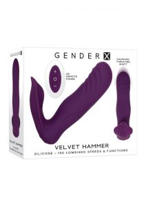 Gender X Velvet Hammer Rechargeable Silicone Wearable Vibrator - Purple