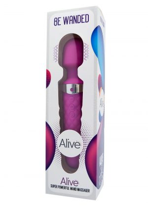 Alive Be Wanded Rechargeable Sillicone Mini Wand Massager - Purple