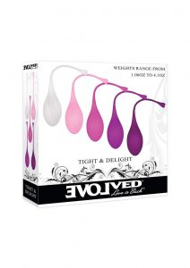 Tight and Delight Silicone Weighted Kegel Balls Set (5 piece) - Multicolor
