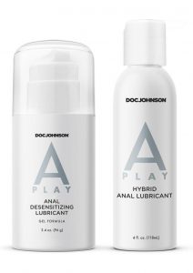 A-Play Double Down Hybrid andamp; Desensitizing Anal Lubricant Set (2 piece)