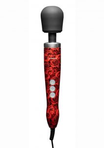 Doxy Die Cast Wand Plug-In Vibrating Body Massager Metal - Rose Pattern