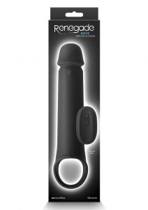 Renegade Brute Rechargeable Silicone Vibrating Penis Extention - Black