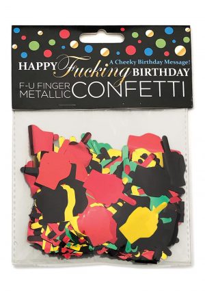 Happy F`n Birthday FU Finger Confetti - Multicolor