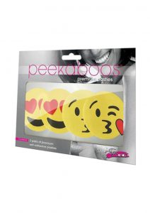Peekaboos Emoji Hearts Pasties - Yellow/Red
