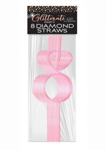 Glitterati Diamond Straws (8 per Set) - Pink