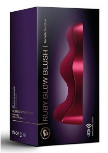 Ruby Glow Blush Rechargeable Silicone Dual Vibrator with Remote Control - Red