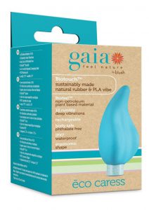 Gaia Eco Caress Rechargeable Plant Based Vibrator - Aqua