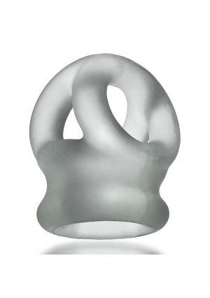 Oxballs Tri-Squeeze Silicone 3-Ring Ball Stretching Sling - Clear Ice