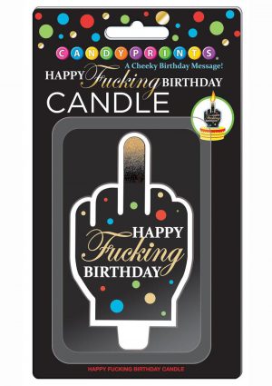 Happy F`n Birthday FU Finger Candle - Multicolor