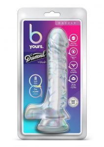 B Yours Diamond Dazzle Dildo 9in - Clear