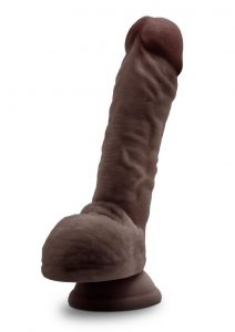 Dr. Skin Silicone Dr. Mason Dildo with Balls and Suction Cup 9in - Chocolate