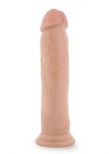 Dr. Skin Plus Thick Posable Dildo with Balls and Suction Cup 9in - Vanilla