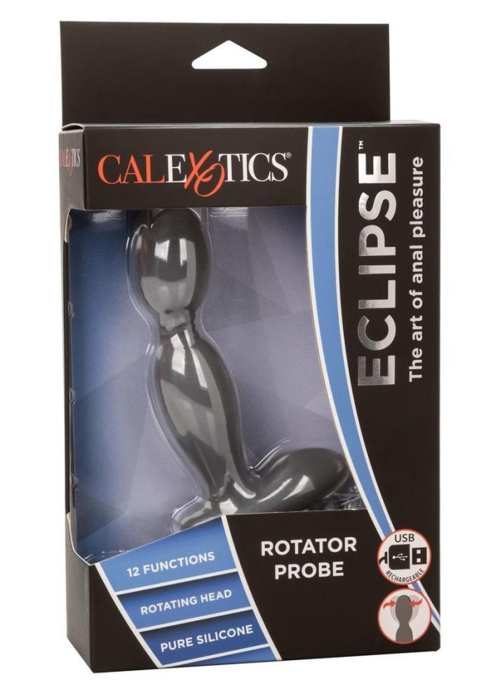Eclipse Rechargeable Silicone Rotator Probe - Grey