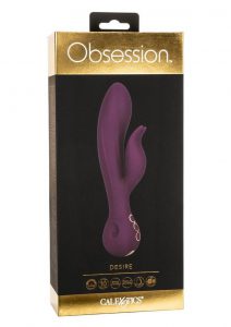 Obsession Desire Rechargeable Silicone Rabbit Vibrator - Purple