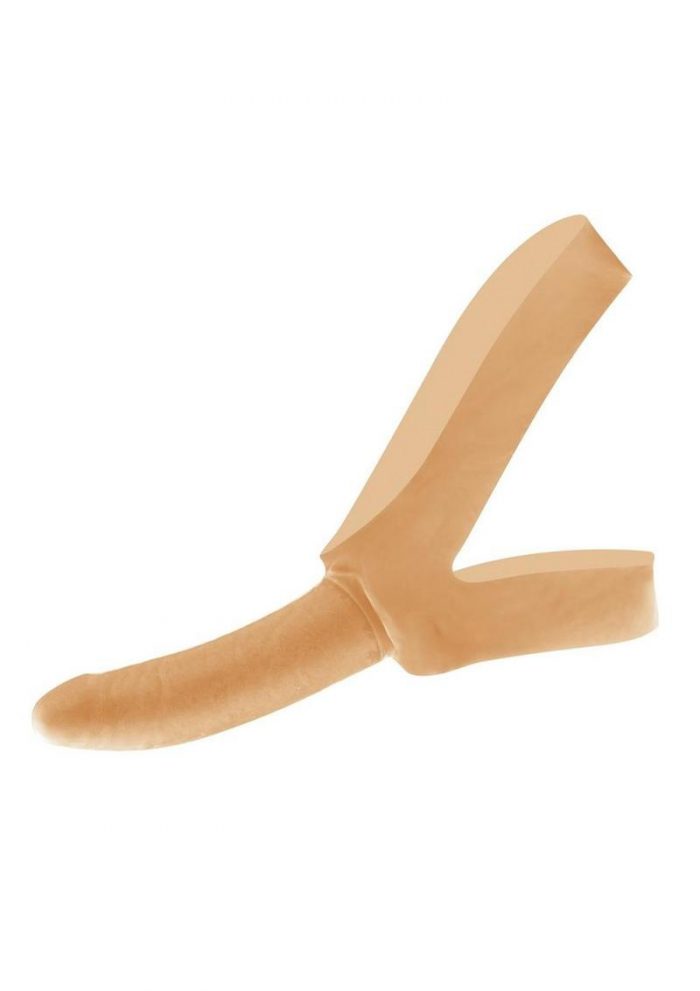 Lux Fetish The Original Facilitator Face Strap-On with Dildo - Cream