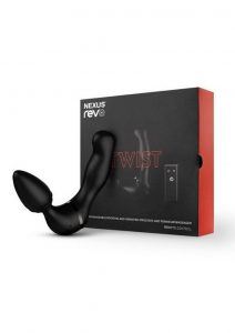 Nexus Revo Twist Rechargeable Silicone Rotating Dual Vibrator with Remote Control - Black