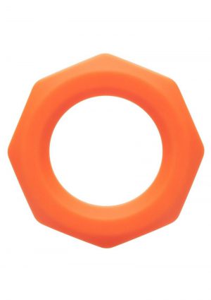 Alpha Liquid Silicone Sexagon Ring - Orange