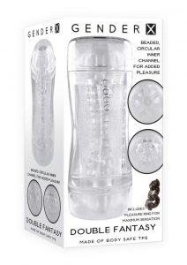 Gender X Double Fantasy Dual End Stroker - Clear