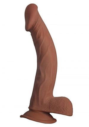 Realcocks Dual Layered Bendable Dildo 9in - Chocolate