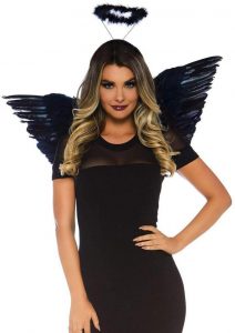 Leg Avenue Angel Wings Kit - O/S - Black