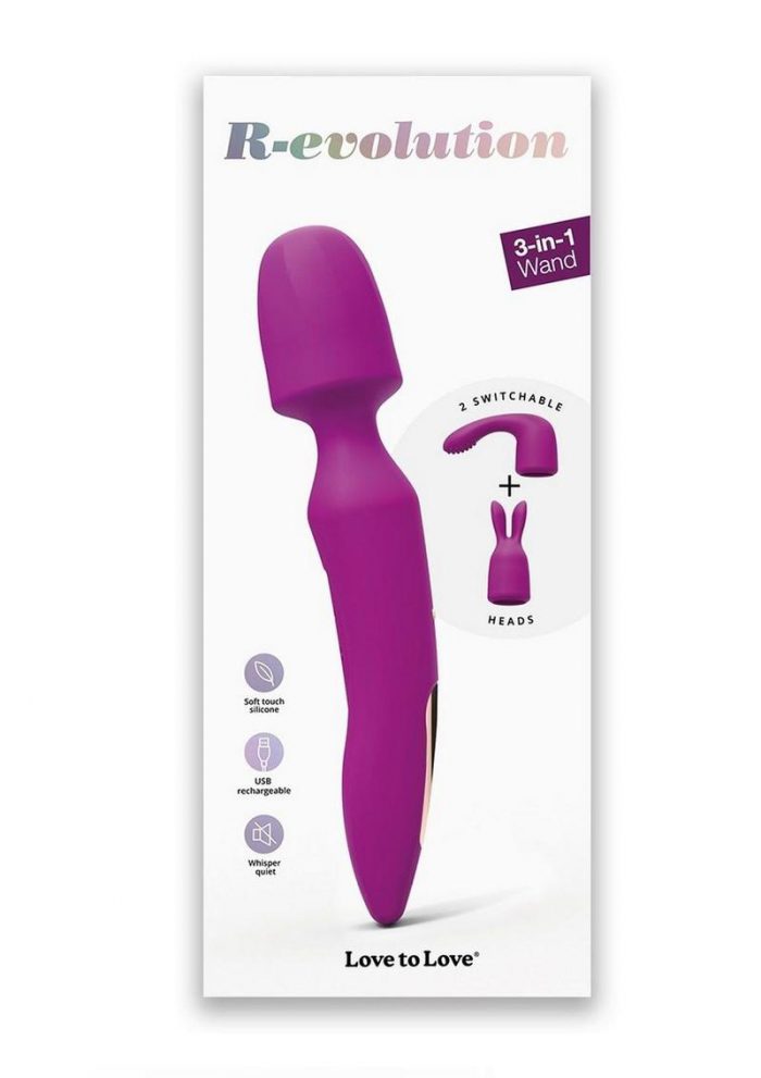 R-evolution Rechargeable Silicone Rabbit Vibrator - Sweet Orchid