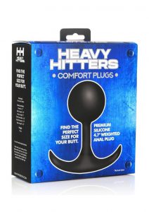 Heavy Hitters Comfort Plugs Premium Silicone Weighted Round 4.7in - Black
