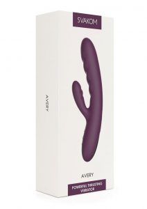Svakom Avery Silicone Dual Stimulating Rechargeable Vibrator - Purple