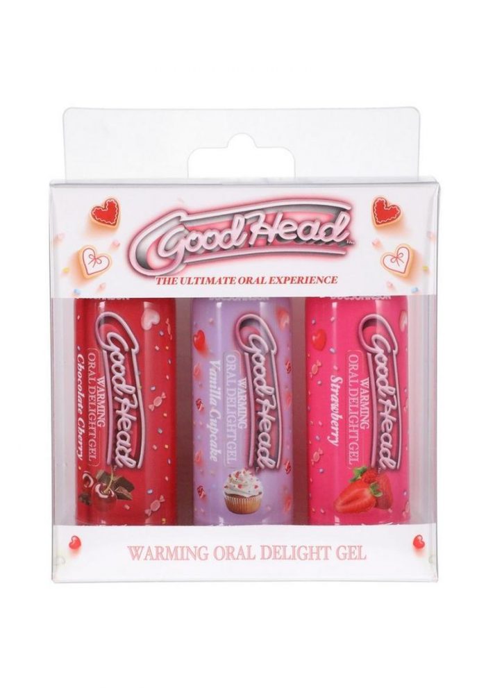 GoodHead Warming Oral Delight Gel Assorted Flavors (3 Pack) 2oz