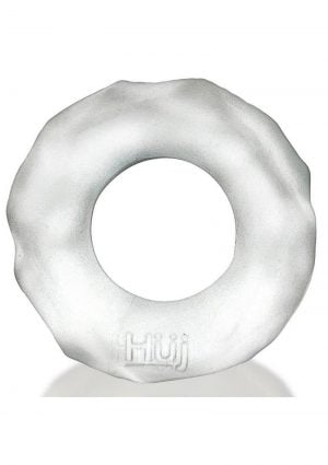 Hunkyjunk Fractal Tactile Cockring - Clear Ice