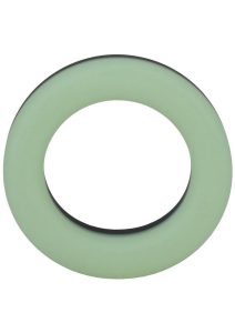 Rock Solid The Big O Glow in the Dark Silicone Cock Ring - Green/Black