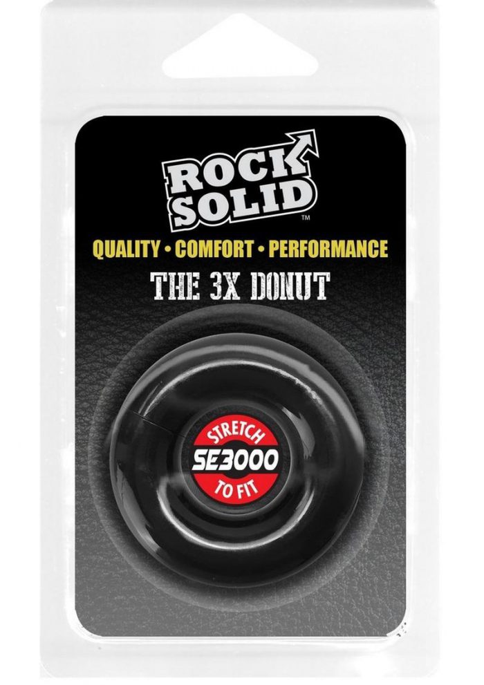 Rock Solid The 3X Donut Cock Ring - Black