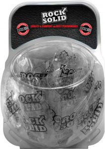 Rock Solid Donut Cock Ring Clambowl (100 piece) - Clear