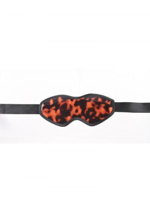 Sincerely Amber Blindfold - Animal Print Gold