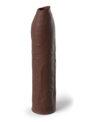 Fantasy X-Tensions Elite Silicone Uncut Extension Sleeve 7in - Chocolate