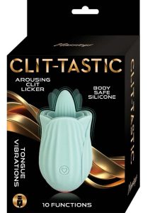 Clit-Tastic Arousing Clit Licker Rechargeable Silicone Clitoral Vibrator - Aqua