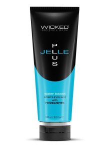 Wicked Jelle Plus Water Based Anal Lubricant with Relaxants 8oz