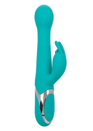 Enchanted Oscillate Rechargeable Silicone Rabbit Vibrator - Blue