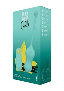 Romp Cello Rechargeable Silicone G-Spot Vibrator with Remote - Teal