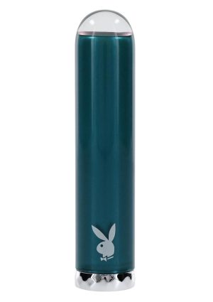 Playboy Emerald Rechargeable Silicone Vibrator - Green